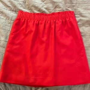 Red JCrew Red Mini Skirt (Wool-like fabric)